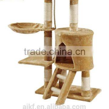 Anji Kaifeng popular small colorful Luxury wooden and sisal Cat Tree ,cat Scratching Post ,cat condo KF8025                        
                                                Quality Choice