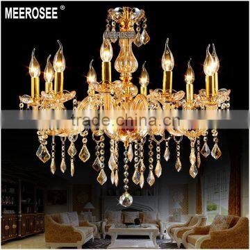 Amber Crystal Chandelier Lamp, Crystal Hanging Light, Crystal Lusters for Foyer, Meeting Room, Bedroom MD8432