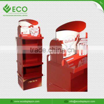 Supermarket Colourful Cookie Cardboard Shelf corrugated floor display Units