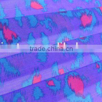 Blue Red Mesh Spandex Nylon 4070 Elastic Print Fabric Used Clothing photo-5