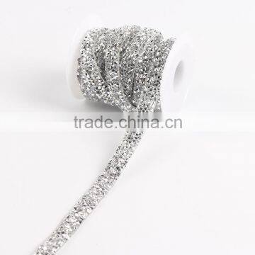 Customize Design Strass Chain,silver Rhinestone Belt With Hotfix Glue photo-3