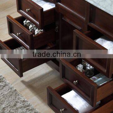 Modern Luxury Floor Standing Solid Wooden Bathroom Furniture photo-6
