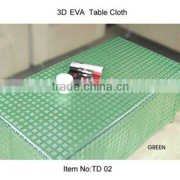 3D EVA Green Table cloth,plastic table cover