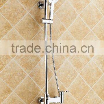 brass square hard tube shower mixer set/wall mounted bath shower faucet