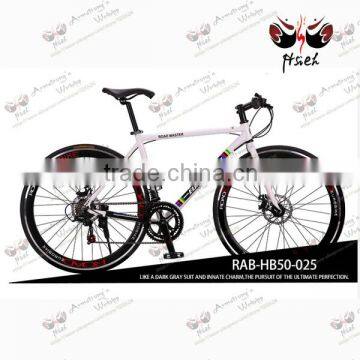 so beautiful in white 2014 hot product 700c road racing bicycle aluminum frame 14speed