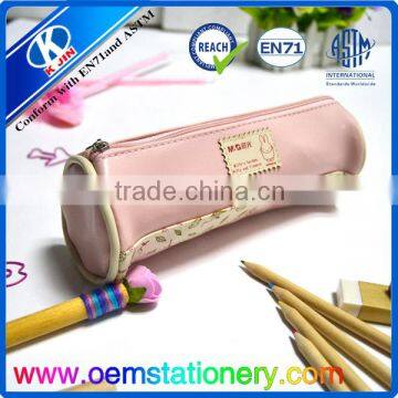 Promotional Kid's Unusual Pencil Bags Lovely Round Zipper Pencil Cases for Gifts Back to School