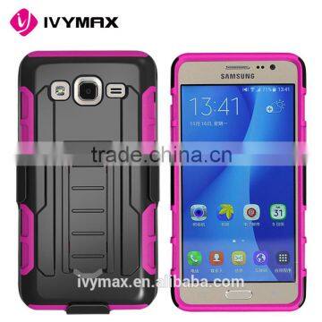 China Mobile Phone Accessories Rugged Detachable Hybrid Silicone + pc Robot Case With Kickstand Suitable for Samsung Galaxy On5 Most Popular photo-3