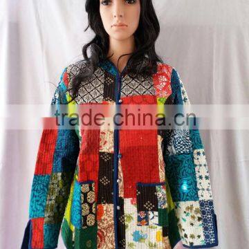 Kantha Jackets Abstract Designer Print Handmade Kantha Jackets