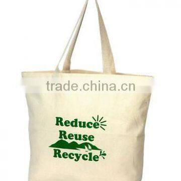 Recyclable shopping cotton carry bag with tote for shopping women