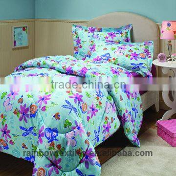 Disperse printing king luxury comforter set