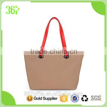 Waterproof Matte Nylon Carrying Ladies Shopping Handbag with Zipper Closure