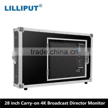 4K 28 Inch Metal Housing LED Monitor Carry-on Suitcase 3G-SDI HDMI DVI VGA Input photo-2