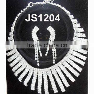 Fashion Wedding Bridal Crystal Avenue Necklace Jewelry Set photo-5