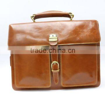 Hot sell briefcase vintage men briefcase brown business briefcase