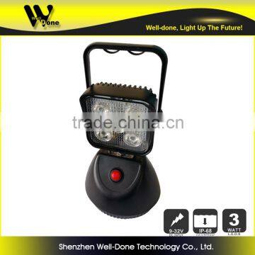 Battery powered rechargeable led emergency light / led work light for vehicle