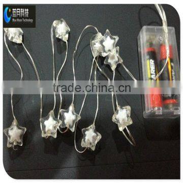 Battery operated star light chain christmas decoration