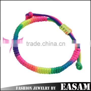 Easam Rainbow Weave Polymer Knited Bracelets