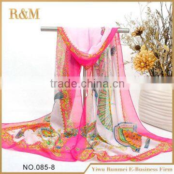 Factory Popular Attractive Style Women Muslim Silk Long Scarf Fastest Delivery photo-2
