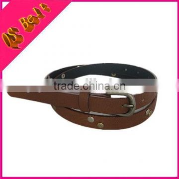 2016 ladies brown Stitched Casual Women Fashion Suede Belt with High Quality