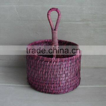 Rattan wine holder basket