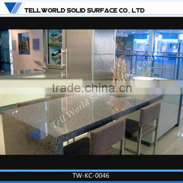 2014 newest design artificial marble modern kitchen cabinet design luxury