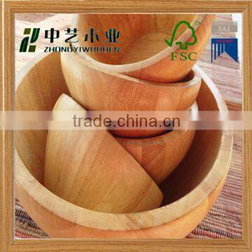 Hot sale custom handmade new design decorative round olive wooden salad bowl                        
                                                Quality Choice