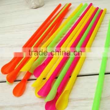 Disposable plastic straw with different colors flexible drinking straws