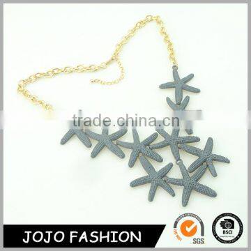 New style big gold chain necklace grey or gold sea water star design fashion women jewelry