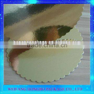 Mill Supplier 1mm 3mm 10'' Golden Foil Paper Board For Cake