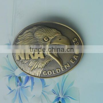 Wholesale custom western 3d antique brass blanks belt buckle