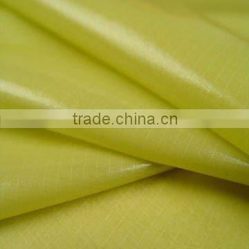 pu coated fabric/ Sheer Pearlized PU Coated Nylon Taffeta Fabric