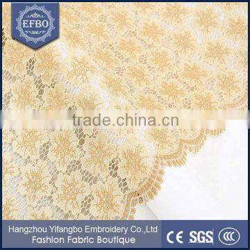 Hot Selling Floral Pattern High Quality Cupion Lace Fabric For Woman Dress photo-6