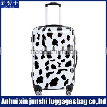 Cute Cow Print ABS PC Luggage Hard Suitcase On Wheels