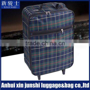 Factory Wholesale Trolley Oxford Fabric Luggage Case Foldable Bag Checked In Trolley Luggage