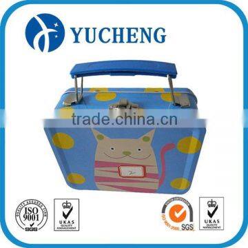 big tinplate durable recyclable handbag metal gift box