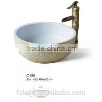 LELIN hand paint ceramic art basin bathroom basin LC038