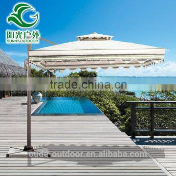 Aluminum frame hanging outdoor patio parasol,Sun umbrella