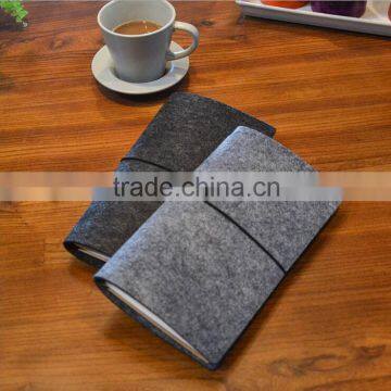 pu leather cover notebook with elastic band