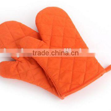 custom orange new design oven mitts Kitchen Barbeque Gloves Cotton Oven Mitts Microwave Oven Gloves For Sale