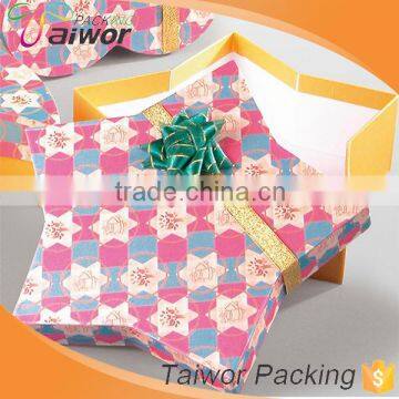 Fancy paper gift products paper box star shape paper box packaging manufacturer