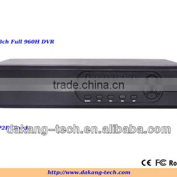 8CH.264 DVR 8CH 960H Recording DVR/HVR,8ch D1 realtime p2p cloud DVR