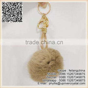 Hot Sale Fluffy Puff Keychains For Promotion Gifts