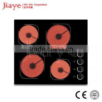 JIAYE Metal housing ceramic glass hob 4 burner electric hot plate appiance