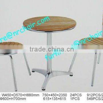 aluminium table and chair