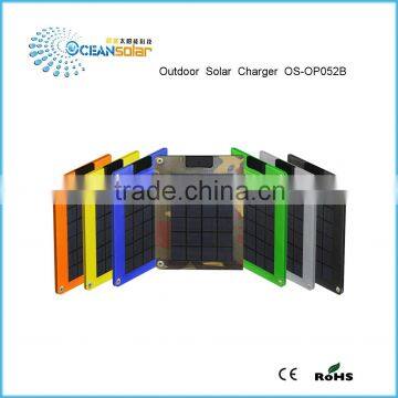 how sale 5W Folding Solar Panel Power bank with seven colors mobile solar charger