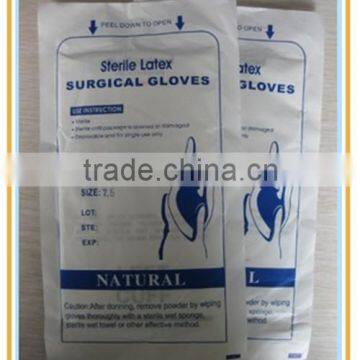 White Disposable powder free surgical latex gloves