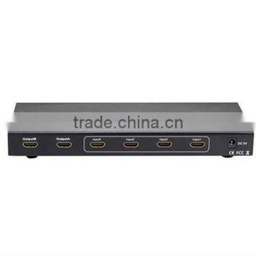 4 in 2 out hdmi switch splitter with remote control support 3D 1080P