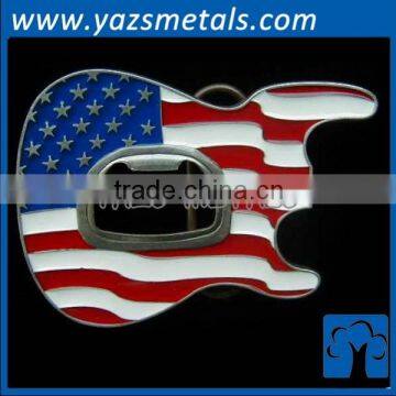 guitar enamel us flag metal bottle opener