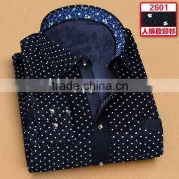 Fashion style button down wholesale dot flannel shirt made in china