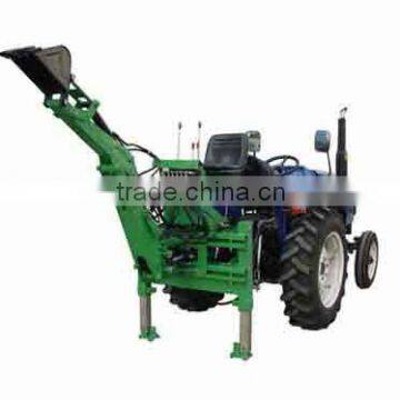 Small Garden Side-shift Tractor Loader Backhoe Excavator photo-2